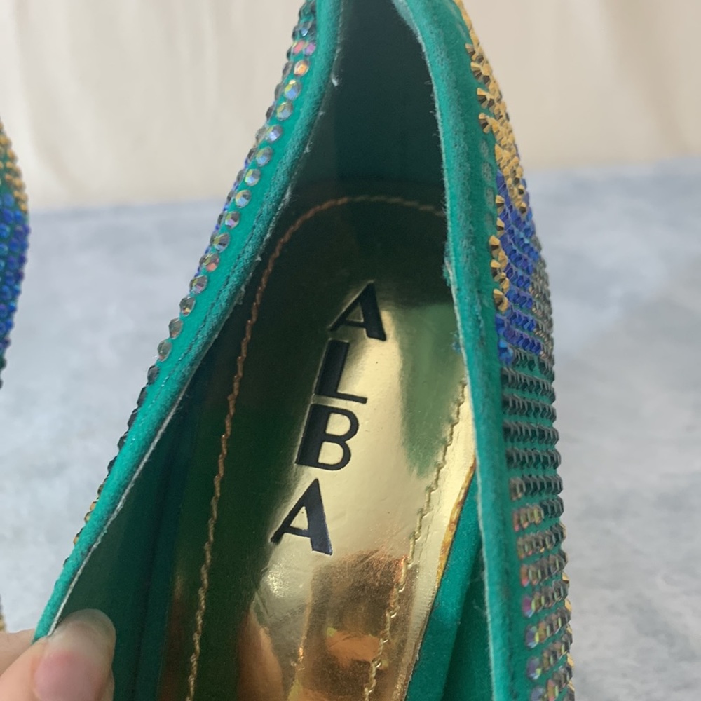 Alba Pumps Heels Rhinestone Size 9 - Picture 5 of 10